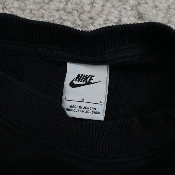 Nike Phoenix Fleece Oversized Crew Crop Sweatshirt Black - Picture 6 of 10